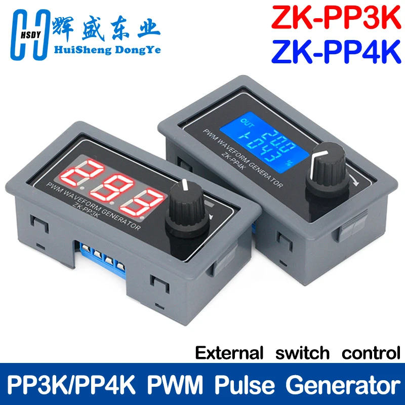 ZK-PP3K ZK-PP4K LCD PWM Waveform Generator 1Hz-150KHz PWM Pulse Frequency Duty Cycle Adjustable Pulse Generator