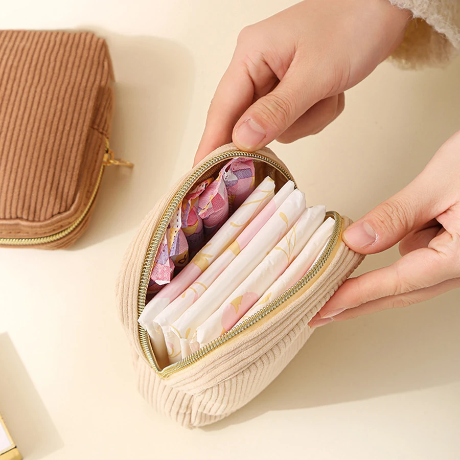 Custodia per assorbenti igienici per rossetto per trucco alla moda Mini custodia per cosmetici Borse per organizer da viaggio per donna Borsa piccola 2025