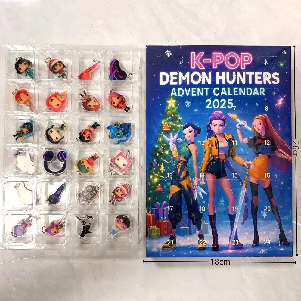 Kpop Demon Hunters 2025 Calendario de Adviento Caja ciega de moda Juguetes Figuras coleccionables Personaje sorpresa oculto en cada caja