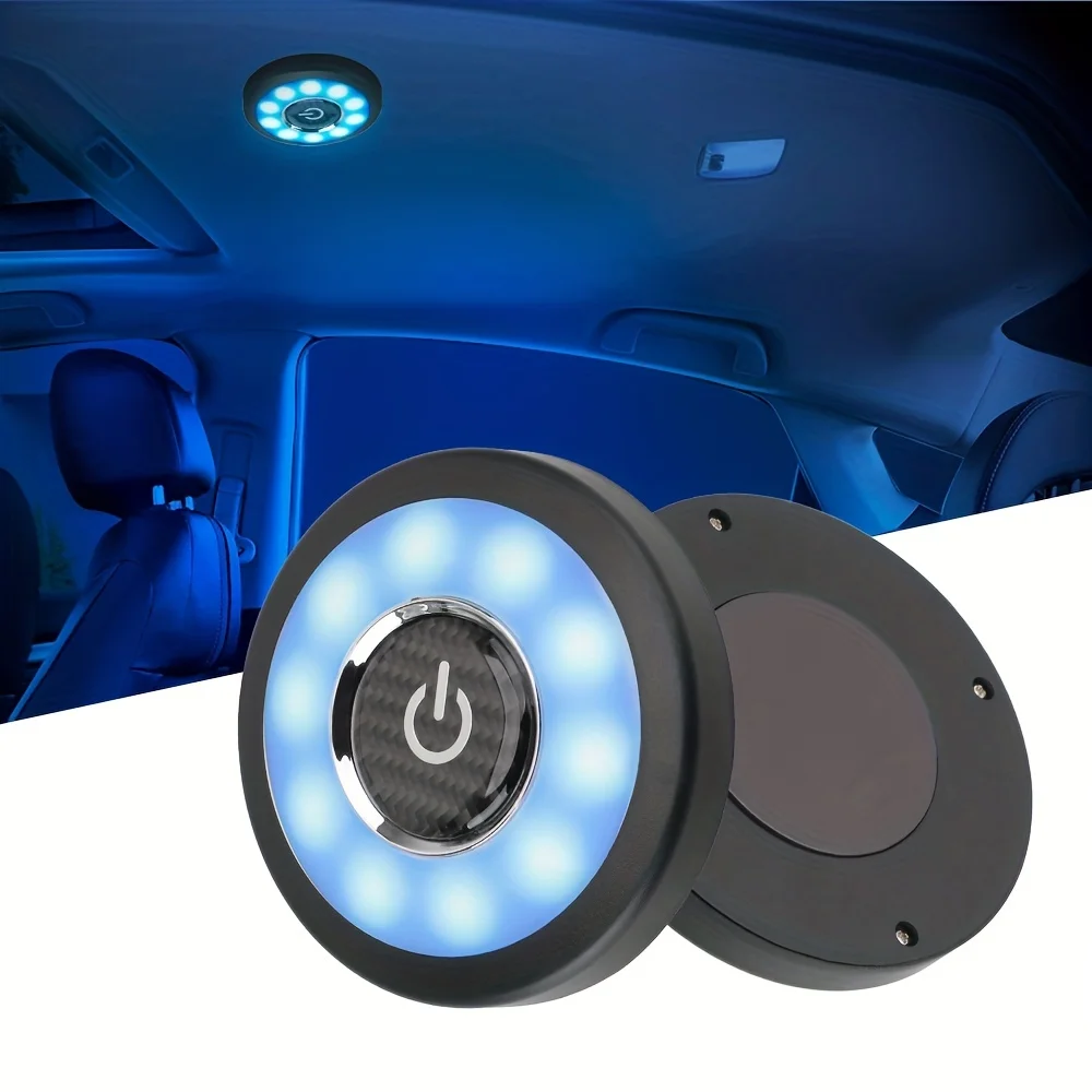 Kits de luces LED para techo de asiento trasero de coche, cúpula cuadrada, lámpara de techo Interior para vehículo, luz de lectura Interior LED magnética para coche