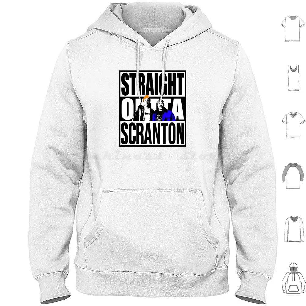 Scranton : The Electric City Hoodies Long Sleeve Hiphop The Electric City Scranton Dwight Schrute Dunder Mifflin