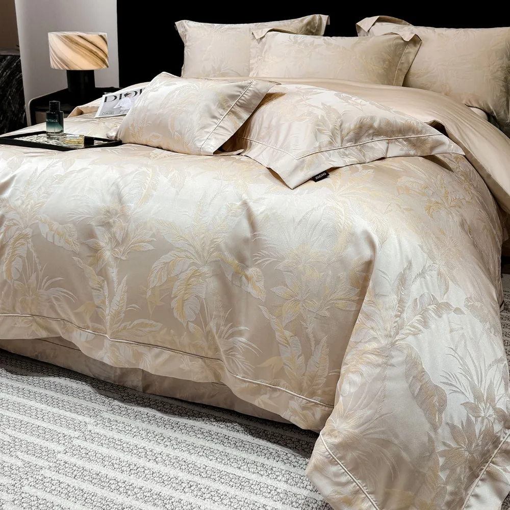 

Premium 100% Cotton 200TC Plant Woven Printed Modern 4PCS Bedding Set All Season Use For Bedroom