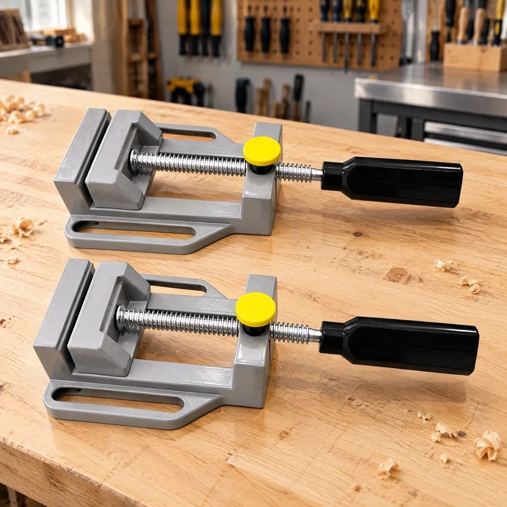 Right Angle For Table Clamp 2 Pack Flat Jaw 13.5cm Length 25.5cm Total Body Size for Workshop Fixtures and Joinery