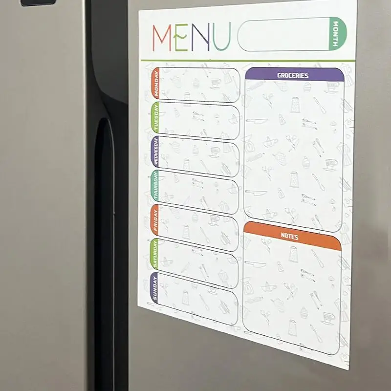Dry Erase Board For Fridge Magnetic Weekly Whiteboard Meal Planning Board Checklist Schedule Whiteboard Daily For Shopping