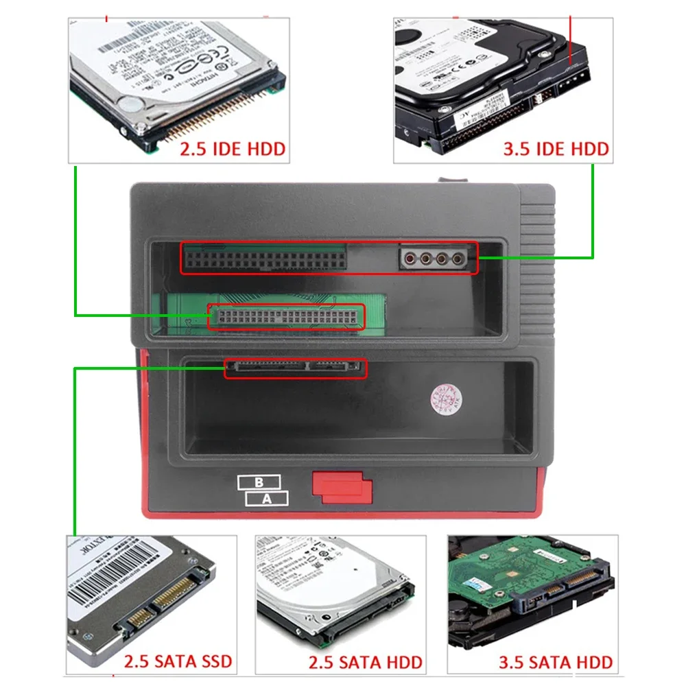 Док-станция для жестких дисков 2,5, 3,5 дюйма, SATA IDE HDD