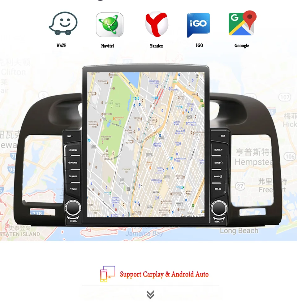 9.7’’ Car Autoradio For Toyota Camry 2002 - 2006 GPS Navigation Car intelligent systems Carplay Android Auto Video Music Player