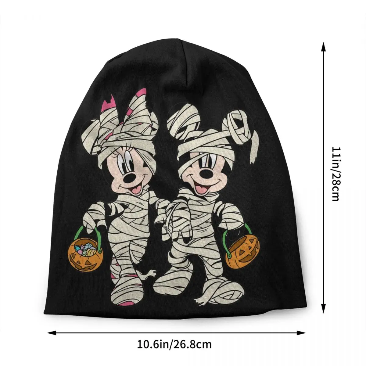 Custom Mickey Mouse Minnie Mouse Beanie Cap Unisex Winter  Bonnet Homme Knitting Hats Street Outdoor Ski Skullies Beanies Hats