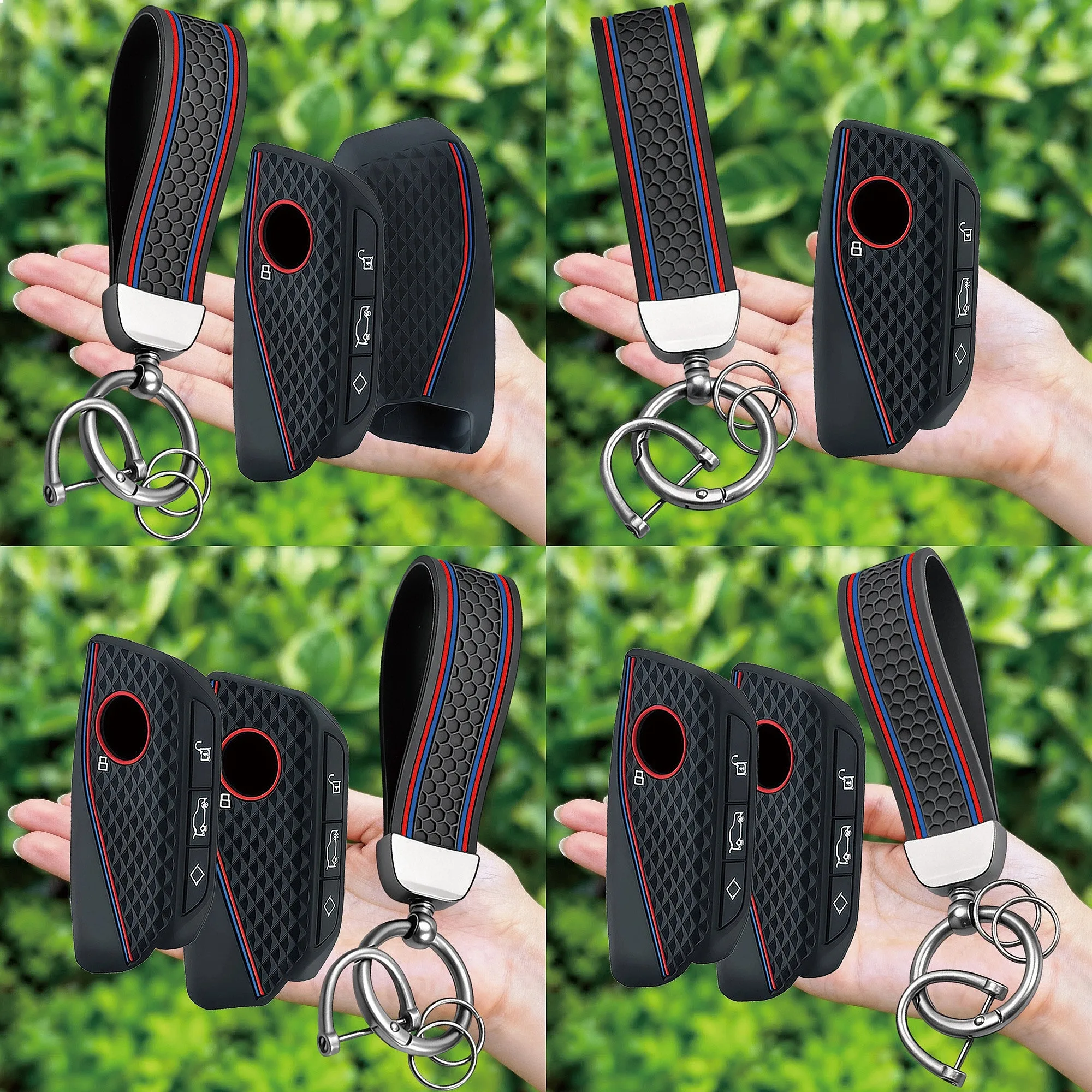 Silicone Car Key Fob Cover Case For BMW I7 X7 G07 LCI IX I20 X1 U11 7 Series G70 G09 XM U06 G81 M3 Key Shell