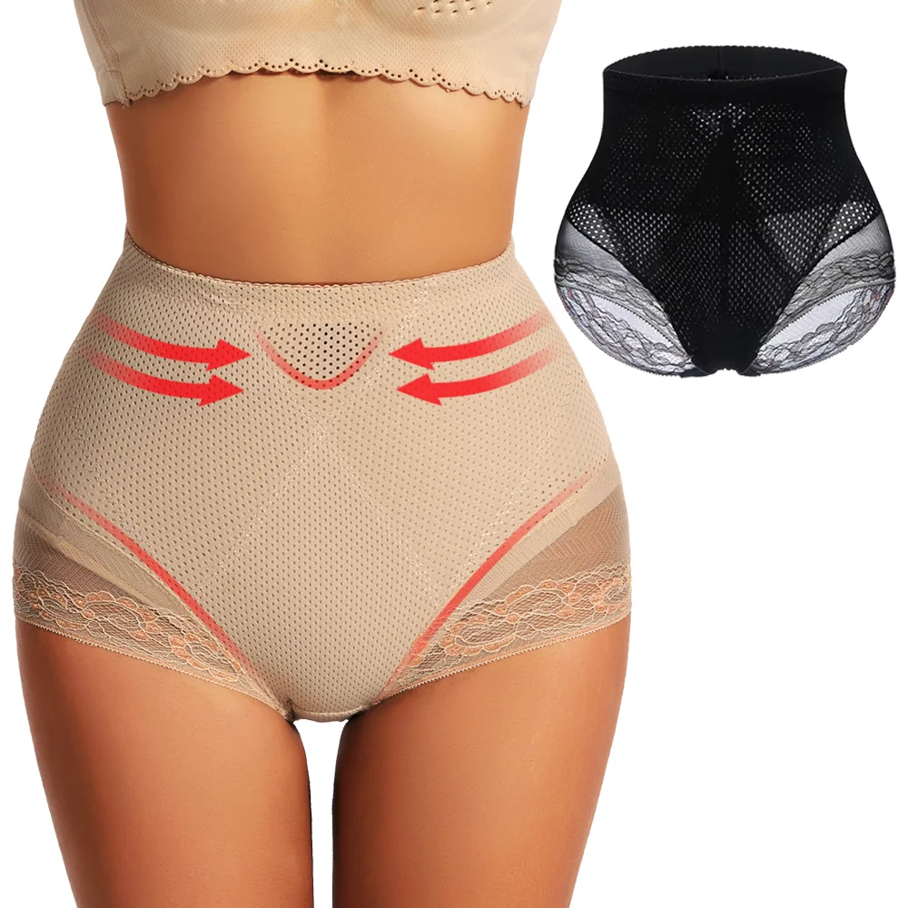 

Кружевные трусики-боксеры для женщин, шорты с высокой талией, трусики с подтяжкой бедер, шорты для мальчиков, корректирующее белье для похудения живота, нижнее белье для коррекции фигуры