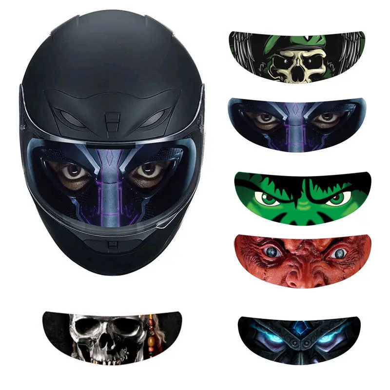 

Detachable Motorcycle Racing Helmet Lens Sunshade Cool Stickers 6 Personalized Options