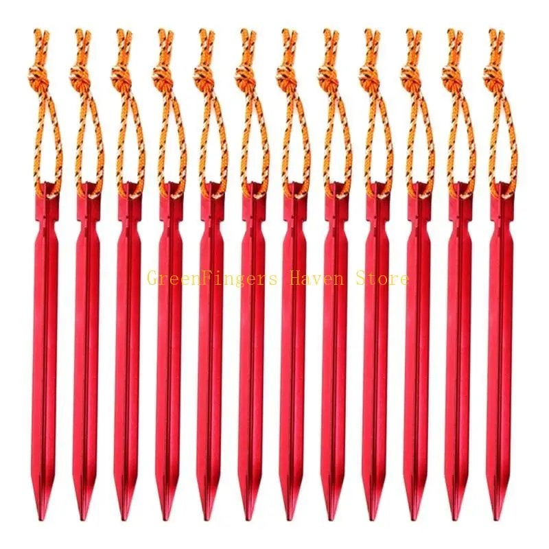 F68D Alumínio multifuncional Stakes Ferramenta essencial para estruturas pátio e jardim, mochila design acampamento