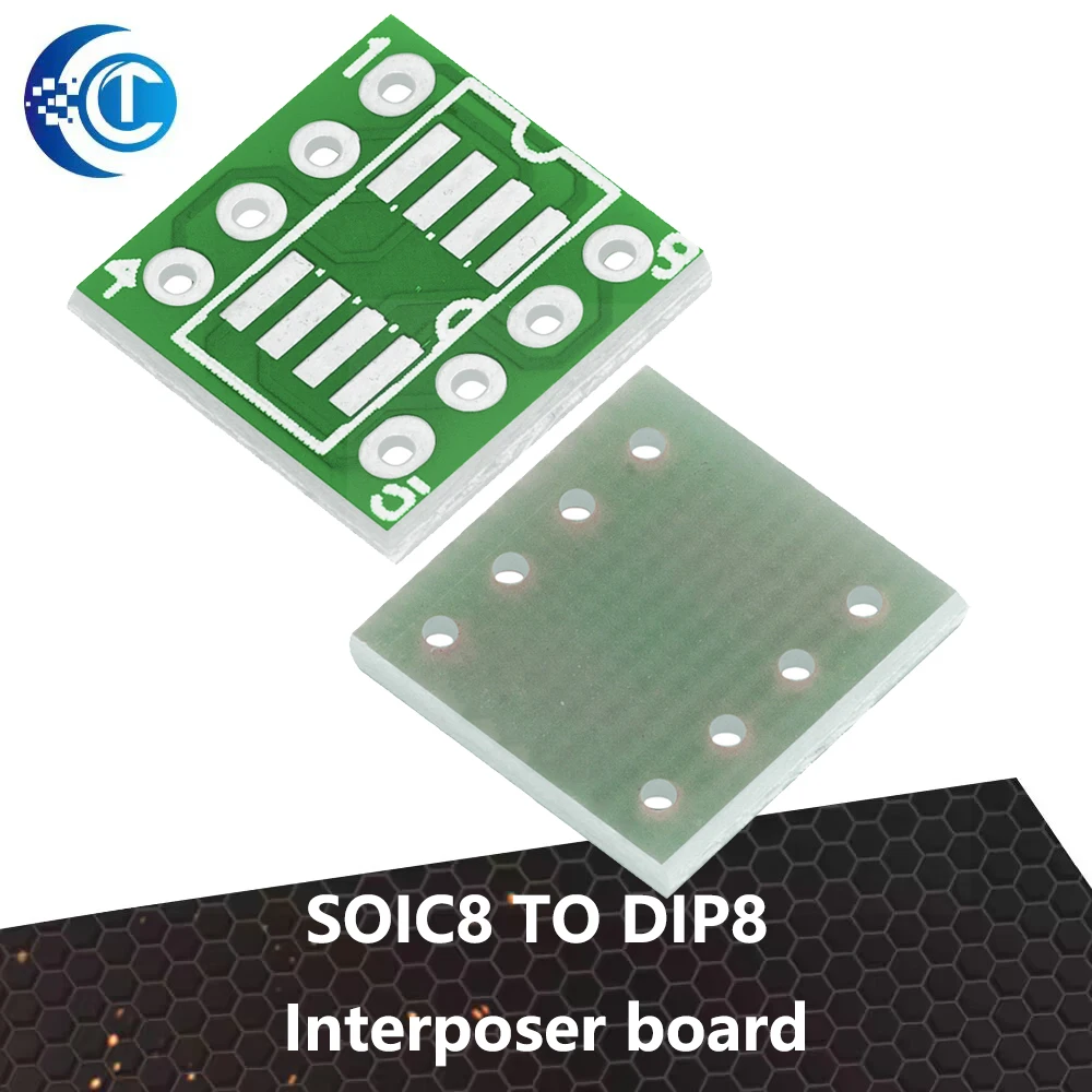 10PCS SOP8 SO8 SOIC8 TO DIP8 Interposer board pcb Board Adapter Plate New