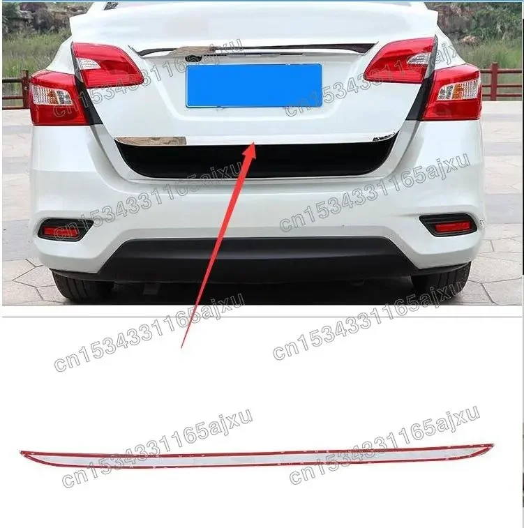 Car styling ACCESSORIES 2013 2014 2015 FIT FOR Nissan SENTRA PULSAR REAR TRUNK BOOT TAILGATE DOOR COVER TRIM MOLDING HATCH LID