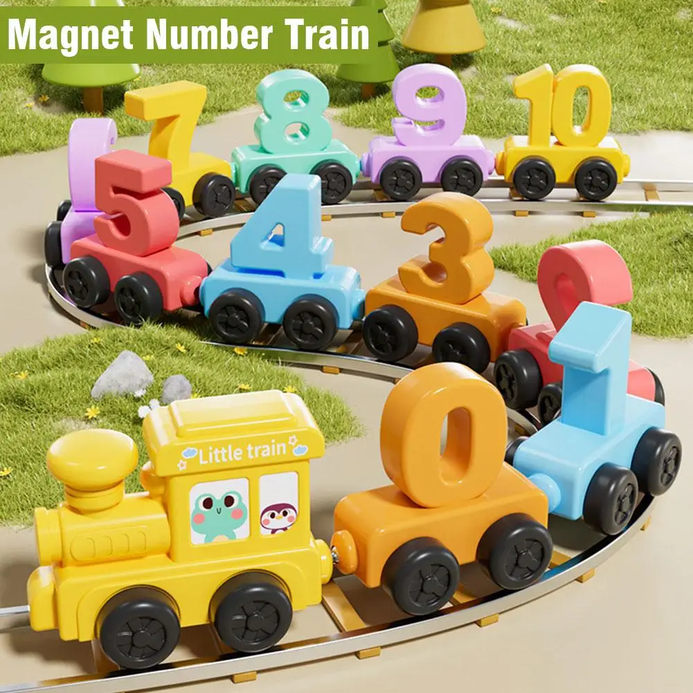 Magnetic Number Train Set Digital Learning Educational Toys Number Counting Color Sorting Preschool Learning Train Toy