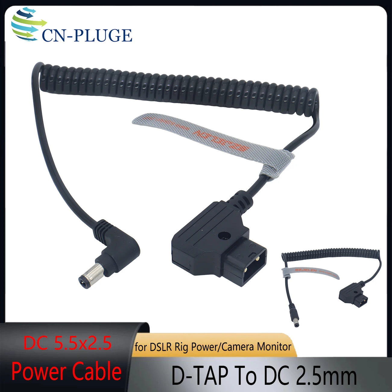 D-Tap Male to  DC 5.5x2.5mm Power Cable for DSLR Rig Power V-Mount Anton，12V DC Camera Monitor Power Cord