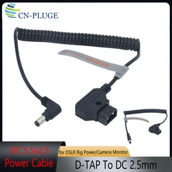 D-Tap Male to DC 5.5x2.5mm Power Cable for DSLR Rig Power V-Mount Anton,12V DC Camera Monitor Power Cord