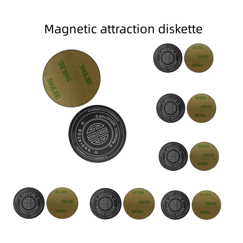 1pcs Metal Magnetic Suction Patch Magnetic Deflector For Magnetic Phone Holder K5/K6Phone Magnetic Radiator  black