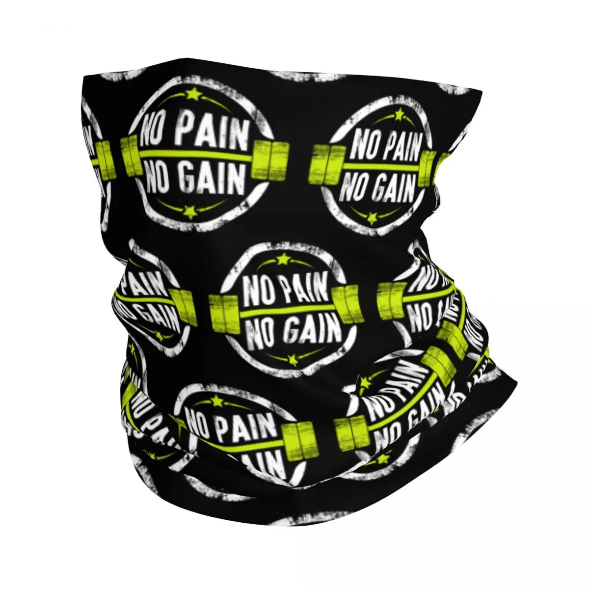 No Pain No Gain Bandana Winter Neck Warmer Women Windproof Wrap Face Scarf for Ski Bodybuilding Fitness Gym Gaiter Headband