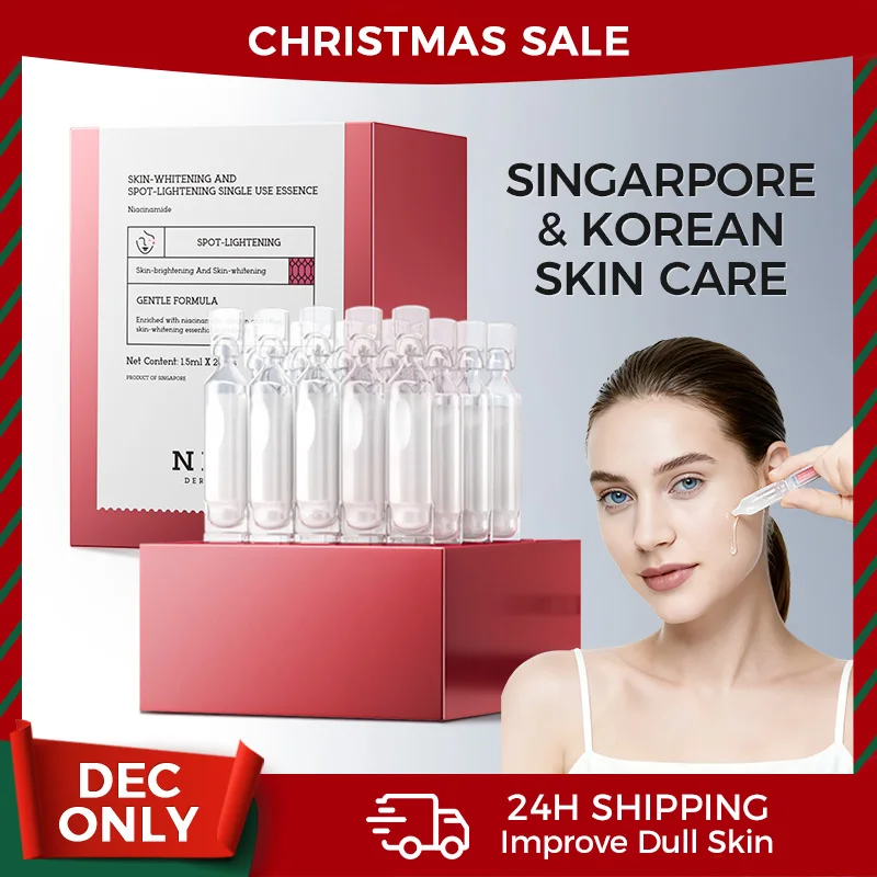 NING-esencia aclaradora de manchas blanqueadoras, suero iluminador de niacinamida de 1,5 ml, antimanchas oscuras, reparación de la piel facial, uso portátil