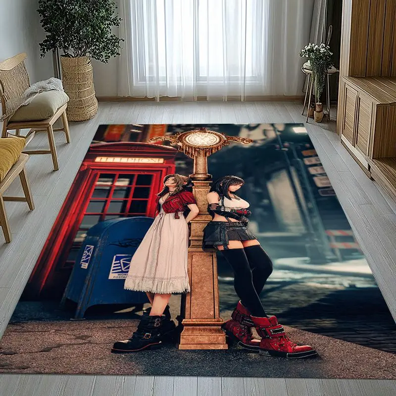 Classic Final Fantasy Games Cartoon Living Room Non-Slip Area Rug Soft Carpet for Bedroom Kids Playroom Sofa,Home Decor Doormat