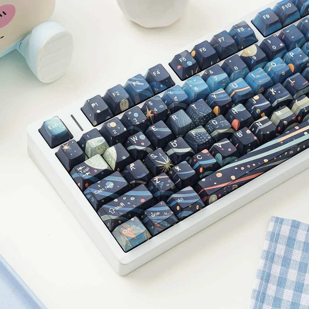 PBT Keycaps Dye-Sub Side-lighted LAS Profile 131 Keys Korean For Mechanical Keyboard Spanish Arabic French German Russian