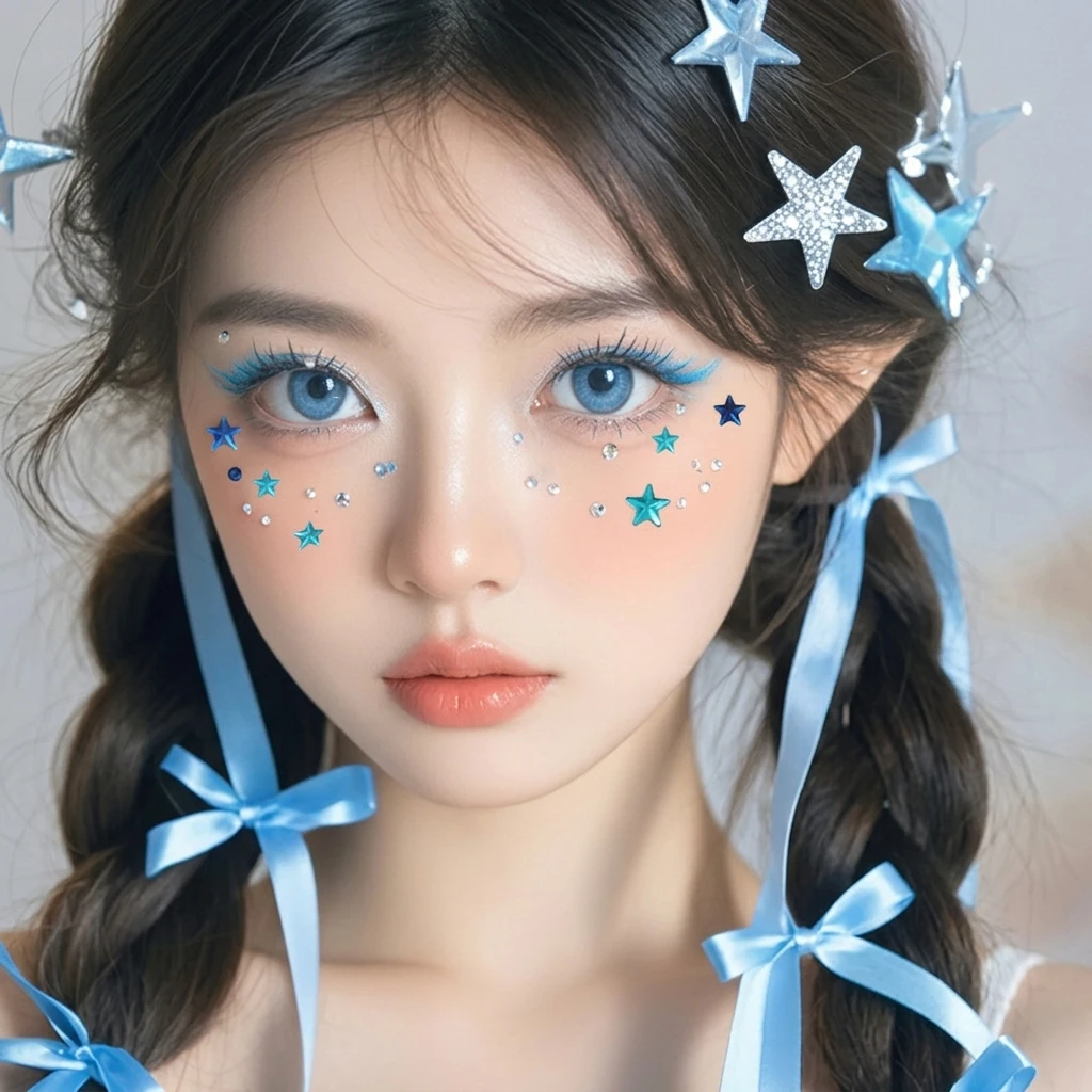 PVC Self Adhesive Rhinestone Eye Stickers For Eye Makeup Decoration Waterproof Sweatproof Sparkle Beauty Stickers image 2
