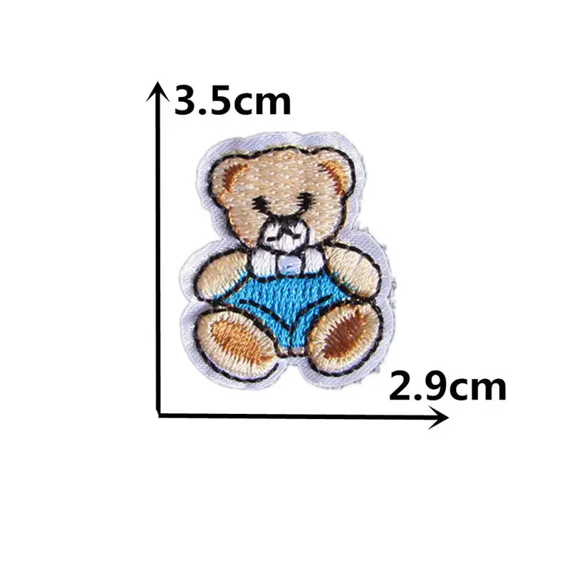 Hot sale Cartoon bear Embroidery Patch Clothes Stickers DIY Cute panda Iron On Patches For Clothing Badges Applique Accessoires