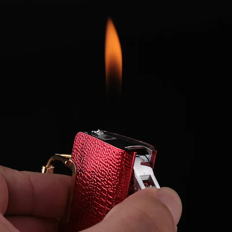 Mini Fashion Women\'s Bag Inflatable Lighter Novel Open Flame Butane Metal Gas Lighter Women\'s Gift Cigarette Accessories