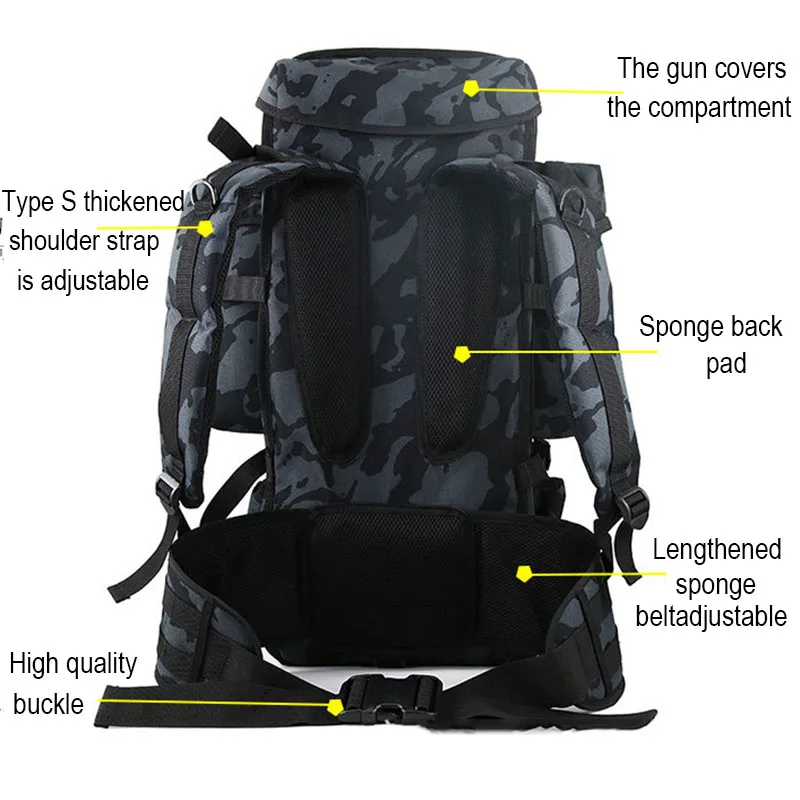 Mountaineering New Portable MOLLE 3P Combination Rucksack Men Military Fans Multifunction Hunting Bag Mountaineering Camping Bag