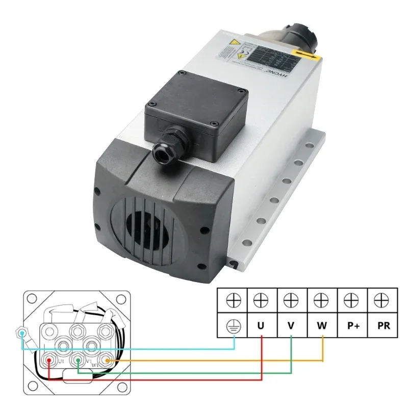 Spindal 6kw High Precision Ceramic Bearing 24000rpm Air-Cooled 6.0kw Spindle 220v 380v Er32 Cnc Router Motor for Milling Machine