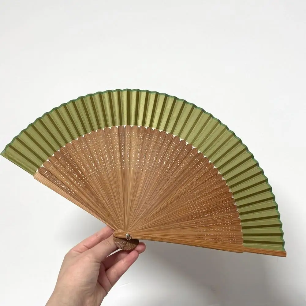 Chinese Style Bamboo Folding Fan, Classical Carving Craft