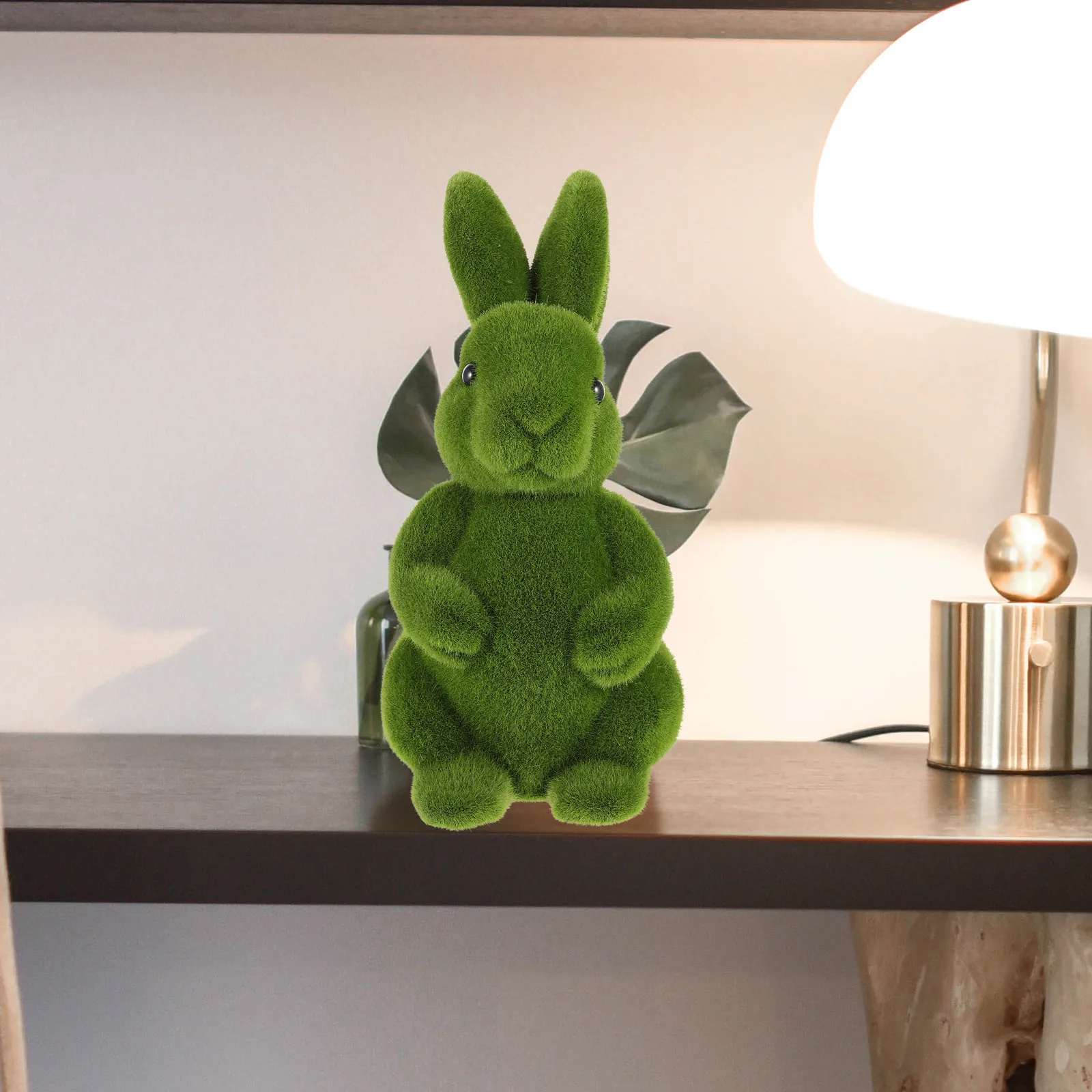 

Flocking Rabbit Ornament for Easter Lawn Decor Small Animal Figurine Outdoor Indoor Garden Decoration Artificial Bunny Statue
