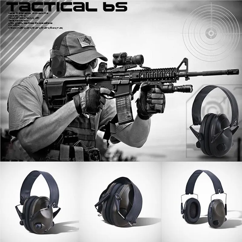 New Generation TAC 6S Anti-Noise Audio Headphone Tactical Shooting Tactical Shooting Electronic Earmuff Outdoor Sport Hunting