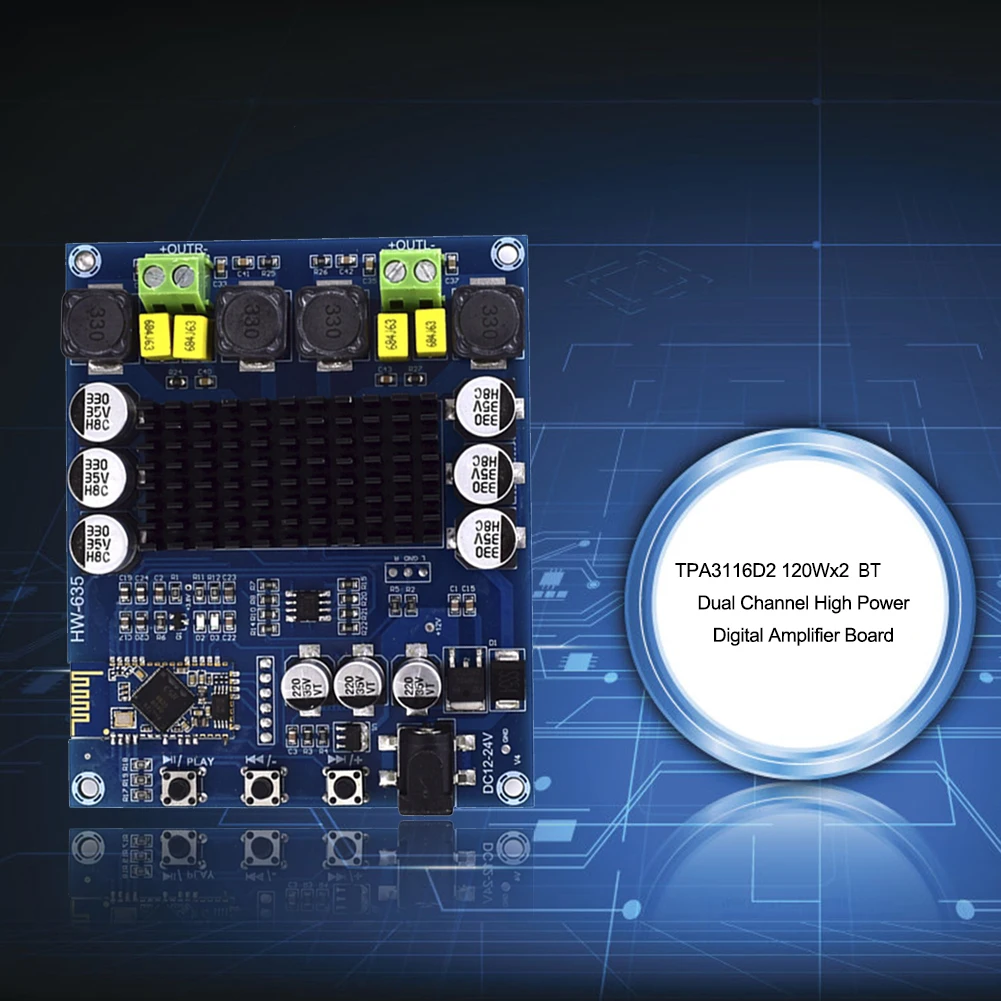 XH-M548 120W Digital Power Amplifier Board Dual Channel Digital Power Audio Amplifier Board Bluetooth-compatible