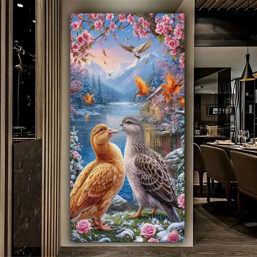 

Новая коллекция: Набор для алмазной вышивки DIY для взрослых, большой размер, «Лесные птицы, животные, снежные горы», полная мозаика, картина-вышивка