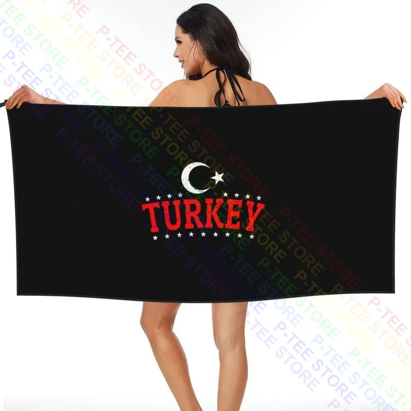 Turkey Flag Patriotic Turkish Heritage Flag Quick dry Towel For Gym Non-linting Sports Towel