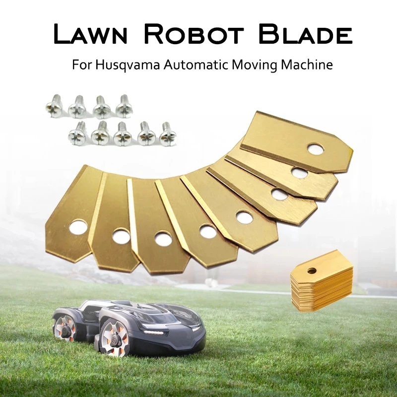 35*18*0.6 مللي متر في الحديقة روبوت شفرة الذهب الفضة العشب المحرك استبدال شفرة ل غاردينا Husqvarna autoower yardforce حديقة أدوات