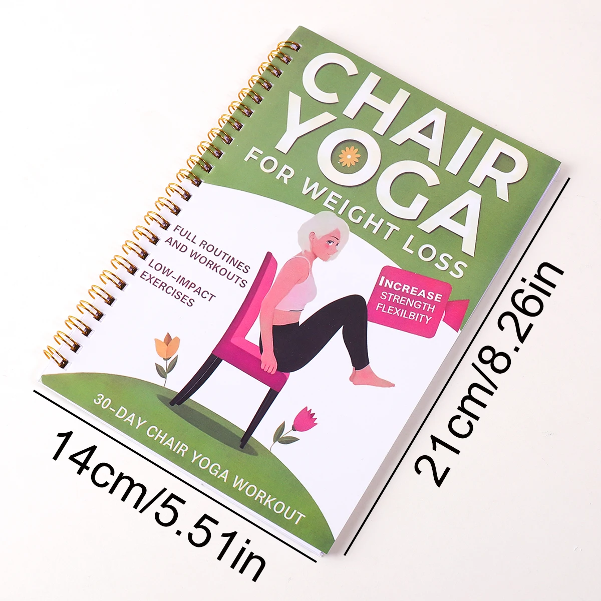28-30 Day Chair Yoga Guide Weight Loss Muscle Strength Flexibility Beginner Seated Workout Book for Seniors & Adults