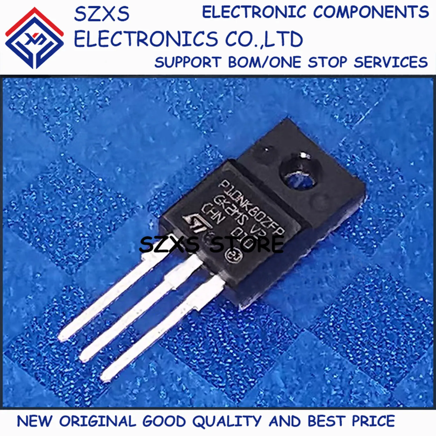 

New Original 10Pcs STP10NK80ZFP STP10NK70ZFP TO-220F MOSFET Field Effect Transistor In Stock Electronic Components Good Quality