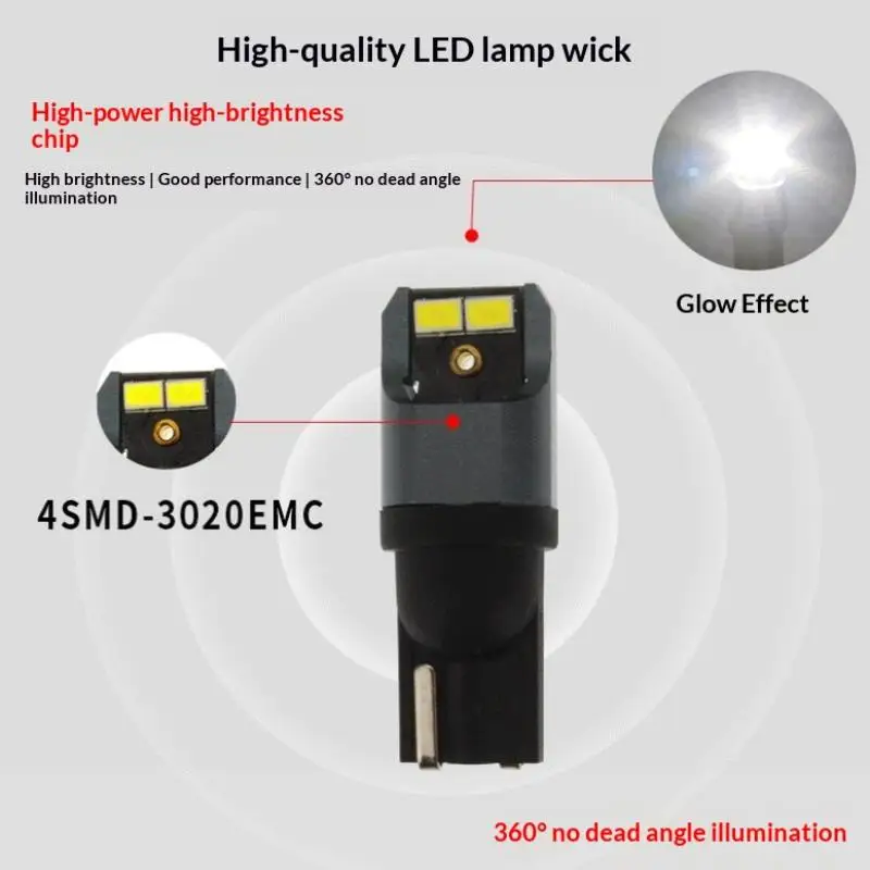 * New Sale LED T10 W5W 6000K White Car Reading Bulbs Door Lamps Interior Light 12V Vehicle Reading Lamp Clearance Lamp