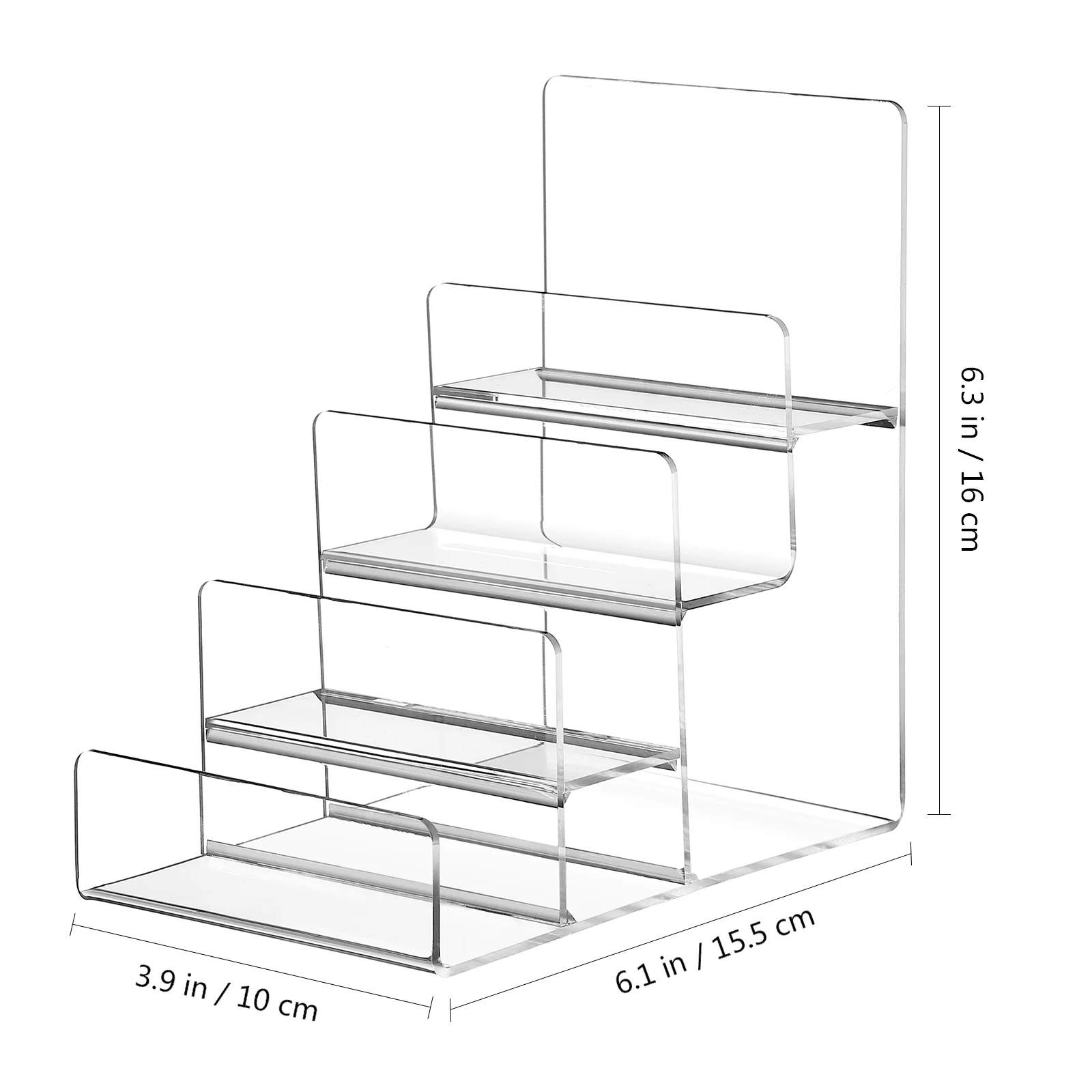 Trapezoid Display Stand Collection Storage Rack Clear Acrylic Purse for Bedroom Organizer Shelves