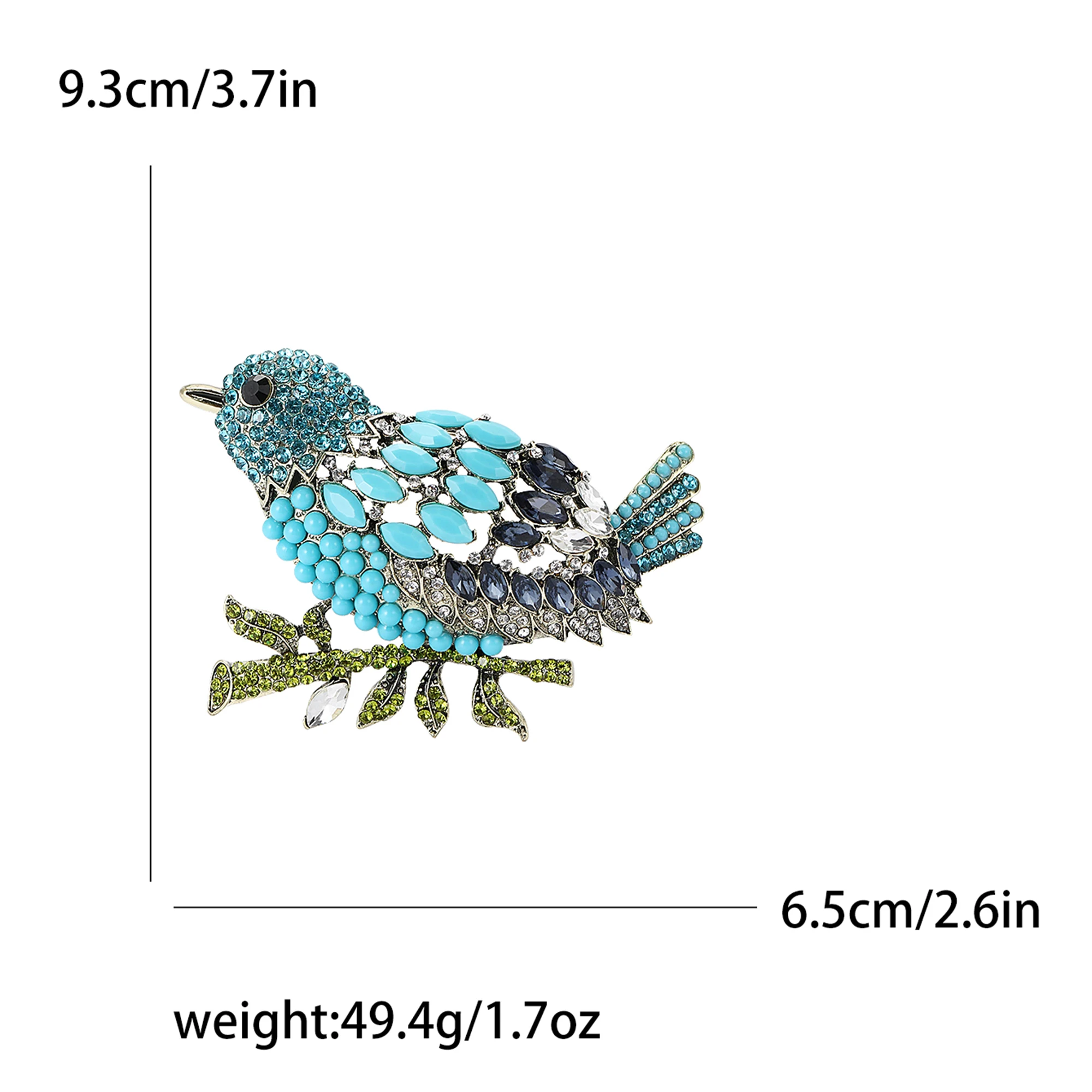Trendy Rhinestones Birds Brooches for Women Unisex Classic Animals Pins Banquets Party Backpacks Gifts Jewelry Accessories