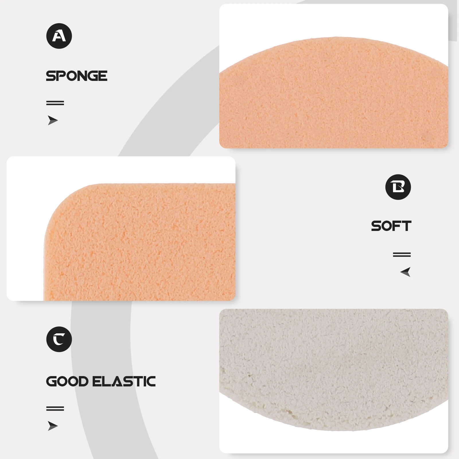 20Pcs Double Sided Powder Puff Premium Elastic Face Sponge for Wet Or Dry Use Skin-Friendly Makeup Blusher Foundation Applicator