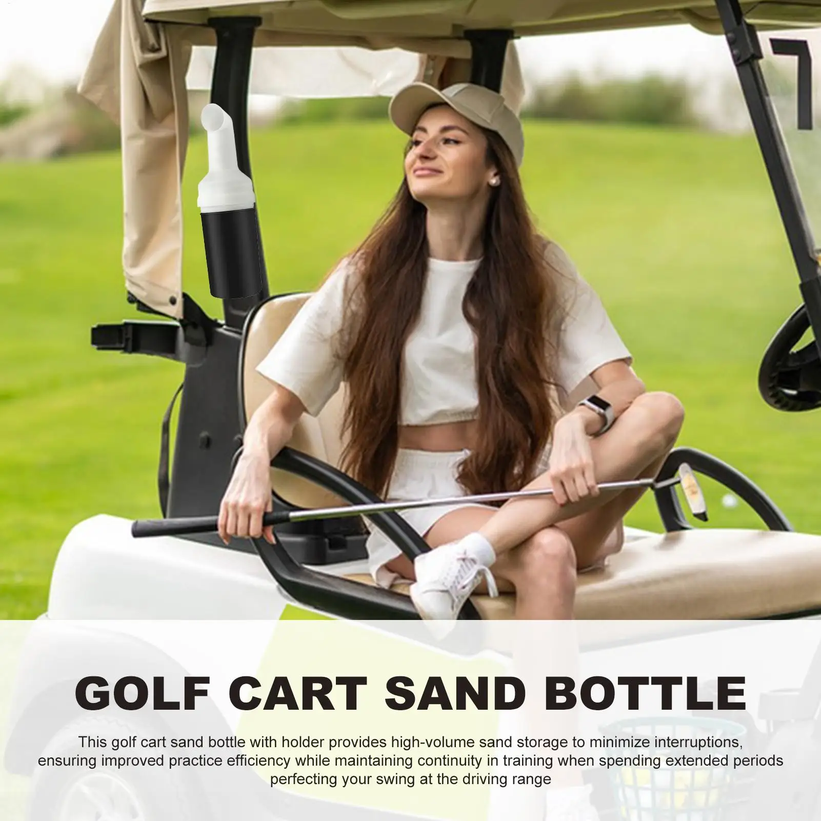 Golf Cart Sand Holder Universal Large Capacity Accessories Golf Cart Sand Bucket For Driving Practice Training Game Course Grass