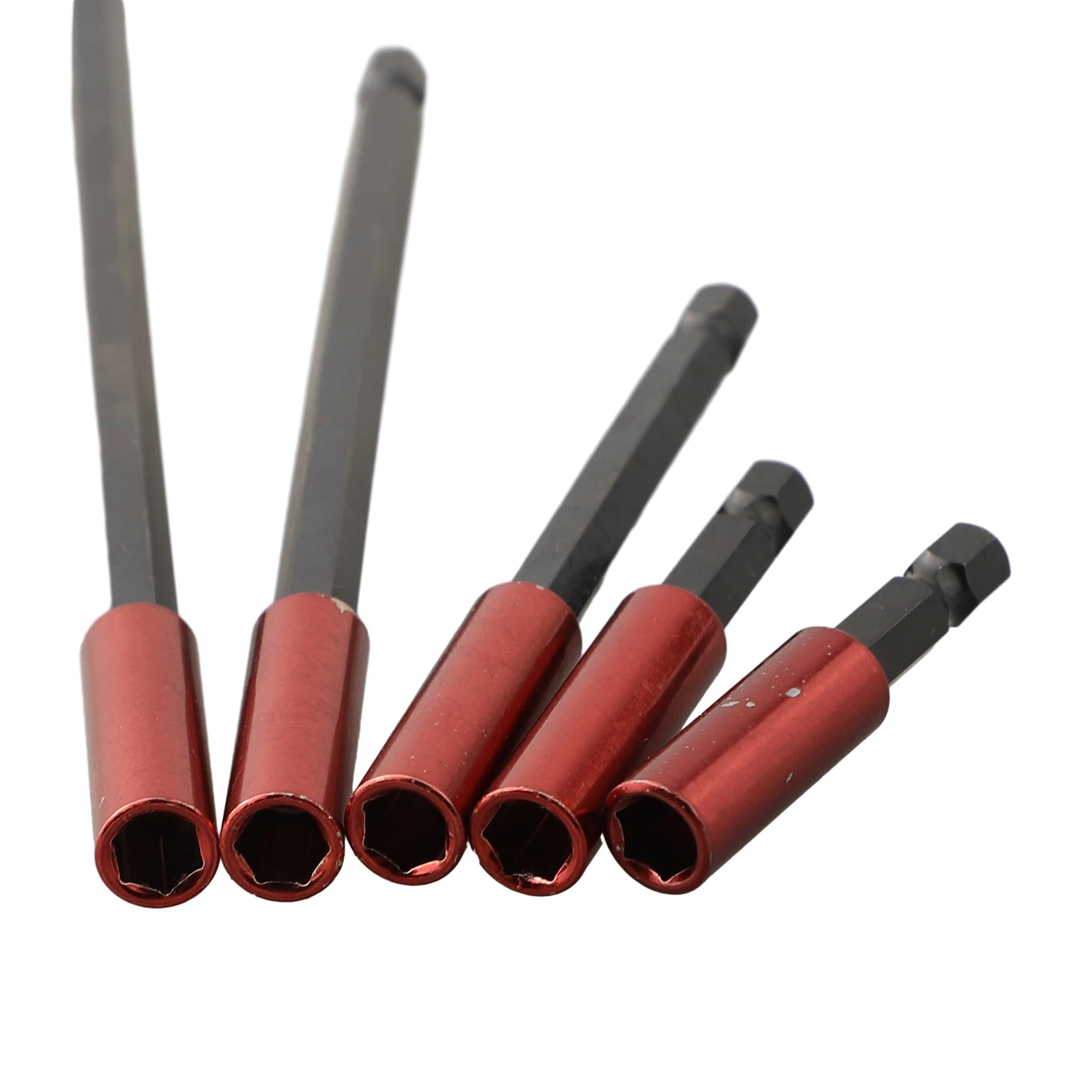 Quick Change Screwdriver Bit Extension Rod 1/4 Inch Hex Shank Magnetic Holder For Power Drill Electric Screwdriver 50-300mm Red