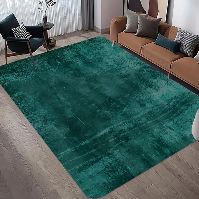 Solid Vintage Area Rug Distressed Abstract Non-Slip Carpet Minimalist Modern Home Decor Floor Mat for Living Room Bedroom