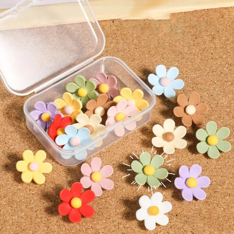 

Y5JB Decorative Push Pin 20/30Pcs Resin Pushpin Cork Notice Board Tacks for Offic