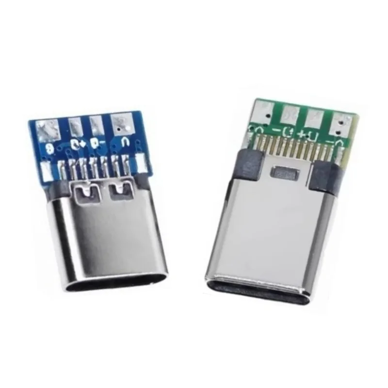 10pcs USB 3.1 Type-C Connector 14 Pin Female/Male Socket receptacle Through Holes PCB 180 Vertical Shield USB-C1 New accessories