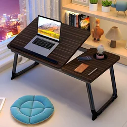 Folding Laptop Desk for Bed Portable Computer Tray for Sofa Table for Writing 4 Angles Adjustable Laptop Table with Cup Holder