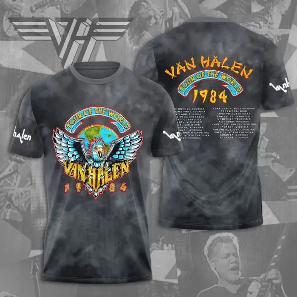 Rock Band Van Halen T-Shirts Summer 3D Print Tees Men Women Hip Hop Short Sleeve T Shirt Street Loose Casual Oversized Y2k Tops